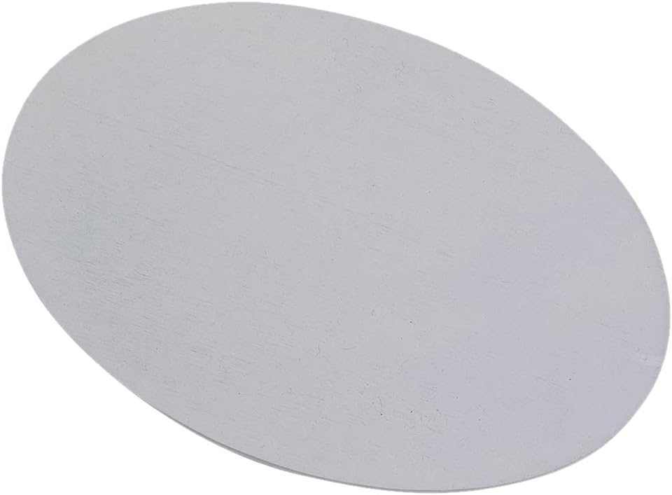 NKlaus Oval Aluminum White Candle Holder