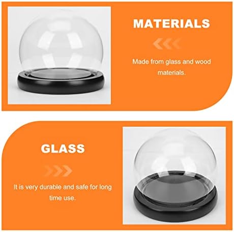 SOLUSTRE Decorative Glass Dome Jar with Base