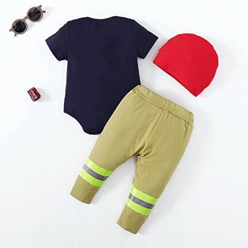 Baby Boy Fireman Costume with Hat