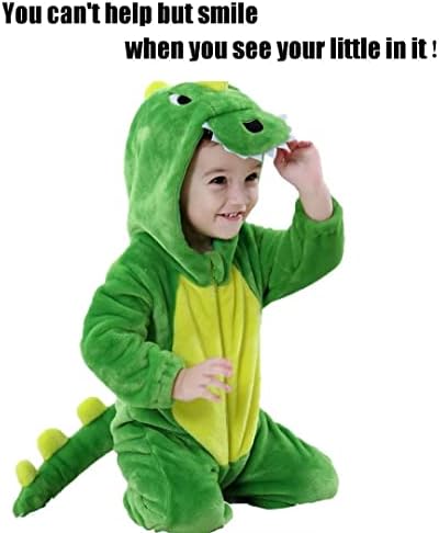Halloween Baby Green Dinosaur Costume Romper for 1-60 Months