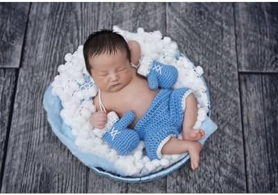 CUTEBBPHOTO Newborn Baby Boy Girl Crochet Costume Set