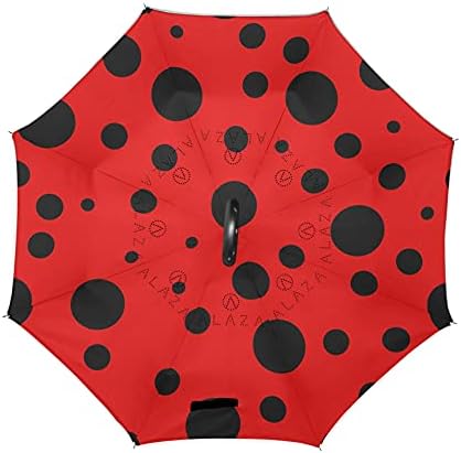 MRMIAN ALAZA Lack Ladybug Polka Dot Red Umbrella 1