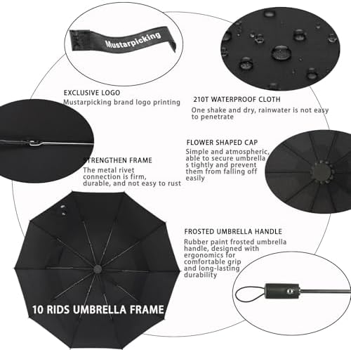 Windproof Travel Umbrella - Automatic Compact