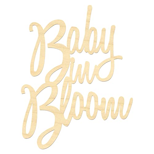 Baby In Bloom Sign - Custom Wooden Wording for Baby Shower