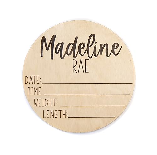 Personalized Wooden Baby Birth Announcement Sign