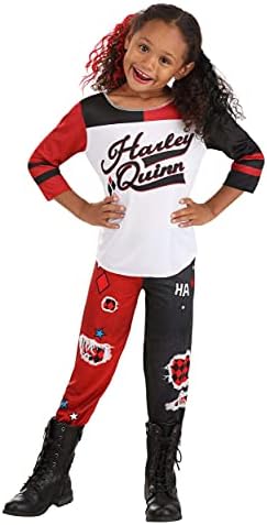 Fun Costumes Girls Harley Quinn Costume Jester Jumpsuit