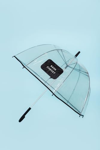 Kate Spade New York Clear Umbrella with Rain Check Saying