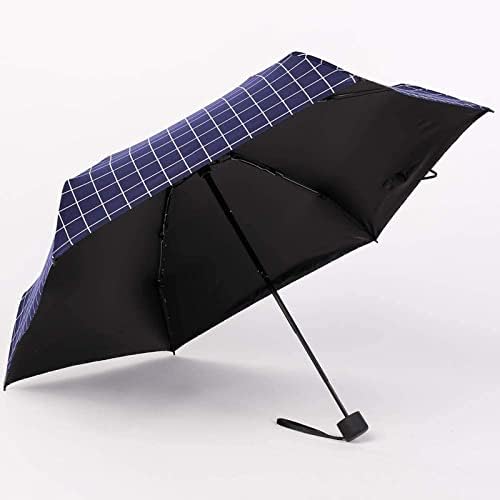 GAOYAING Compact Travel Umbrella 2 PACKS - 34 Inches Blue Plaid