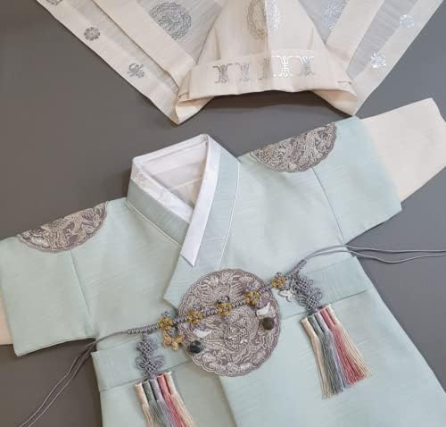 Korean Mint Boy Hanbok for 100 Days to 10 Years Old