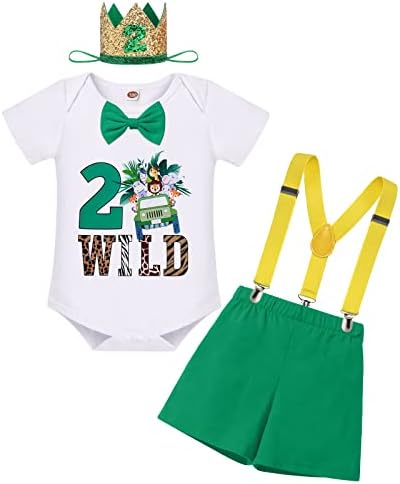 ODASDO Baby Boy 1st Birthday Safari Outfit Set