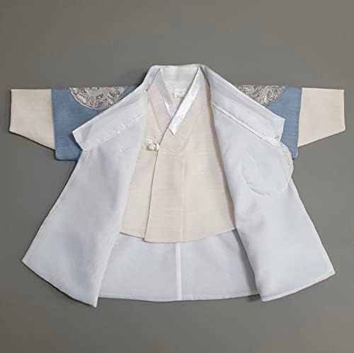 Korean Light Blue Baby Hanbok for 100days10yo