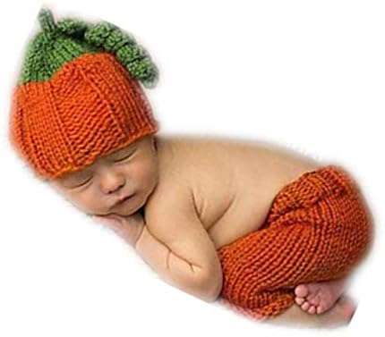 Beovtk Newborn Baby Pumpkin Costume Outfit