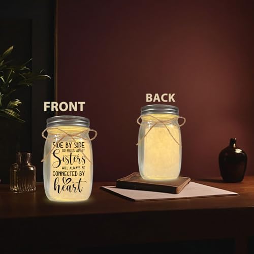 Birthday Gifts for Sister Mason Jar Night Light