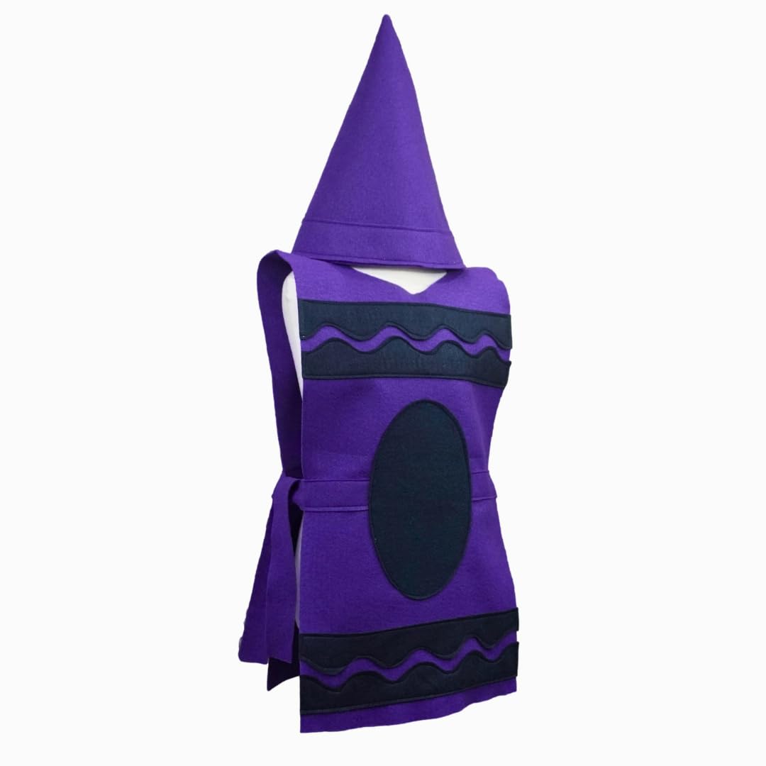 Crayon Costume Set Tunic and Hat Purple 1