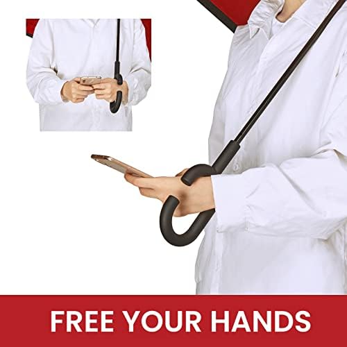 G4Free 62 Inch Reverse Folding Umbrella with C-Handle