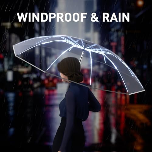 MJOFFIN 48 Inch Windproof Inverted Umbrella with Case