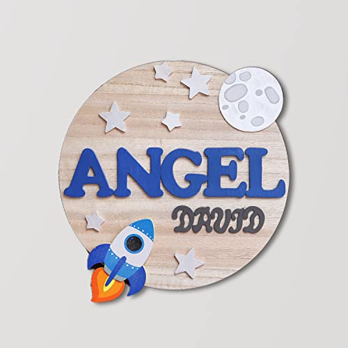 Handmade 12 Round Baby Boy Name Sign 1