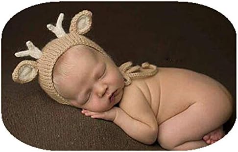 Beovtk Newborn Baby Christmas Deer Hat Costume