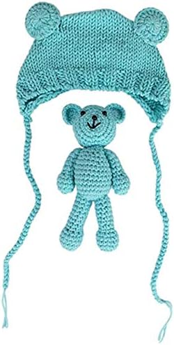 Newborn Baby Bear Beanie Hat with Matching Doll Toy