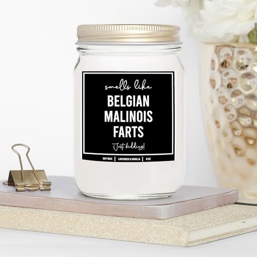 Belgian Malinois Dog Fart Candle - Lavender Vanilla