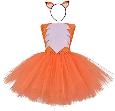 Kids Girls Orange Fox Costume Halloween Dress 18-24 Months