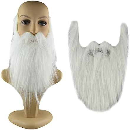 BOGEEL Halloween Fake Beard with Adjustable Elastic Rope and Cloth