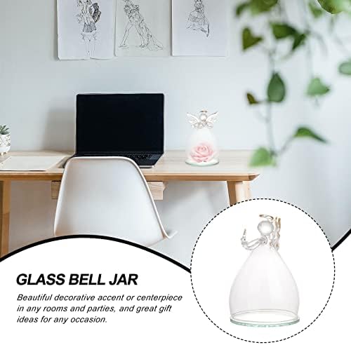 BESTOYARD 5x3 Clear Glass Cloche Bell Jar Display Case