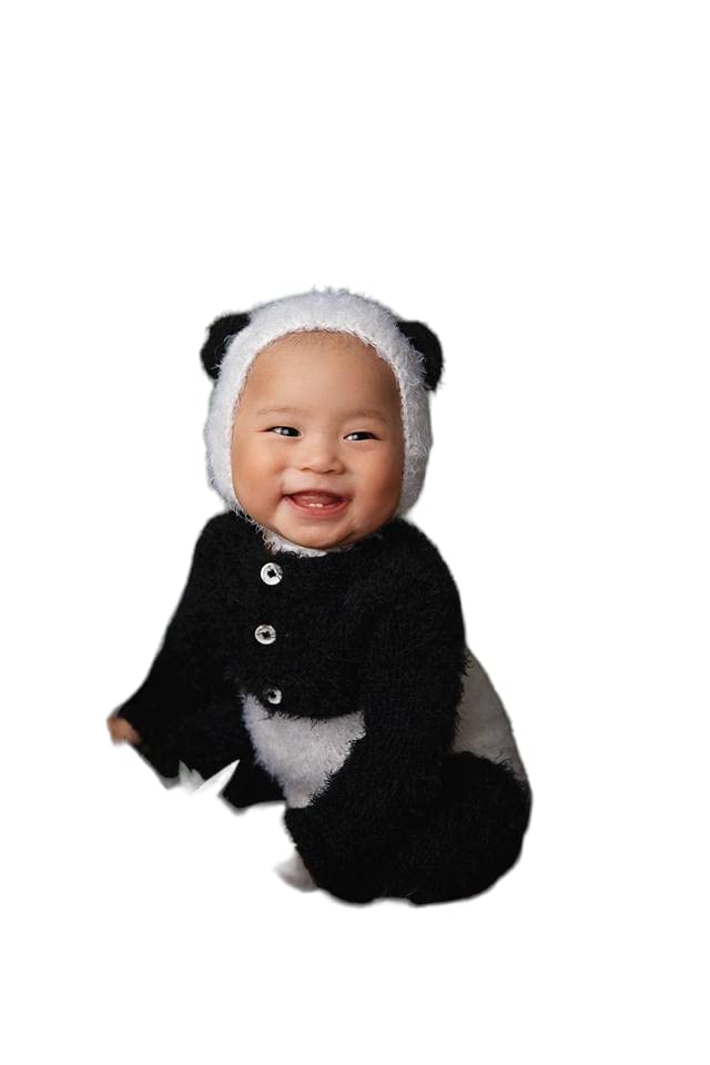 Handmade Panda Costume for Baby 3-6 Months
