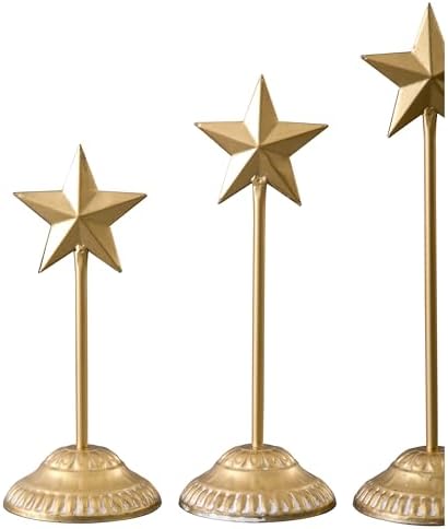 SOFE Standing Gold Star Set of 3 - Decorative Table Centerpieces