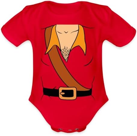 Spreadshirt Gaston Halloween Costume Organic Short Sleeve Baby Bodysuit