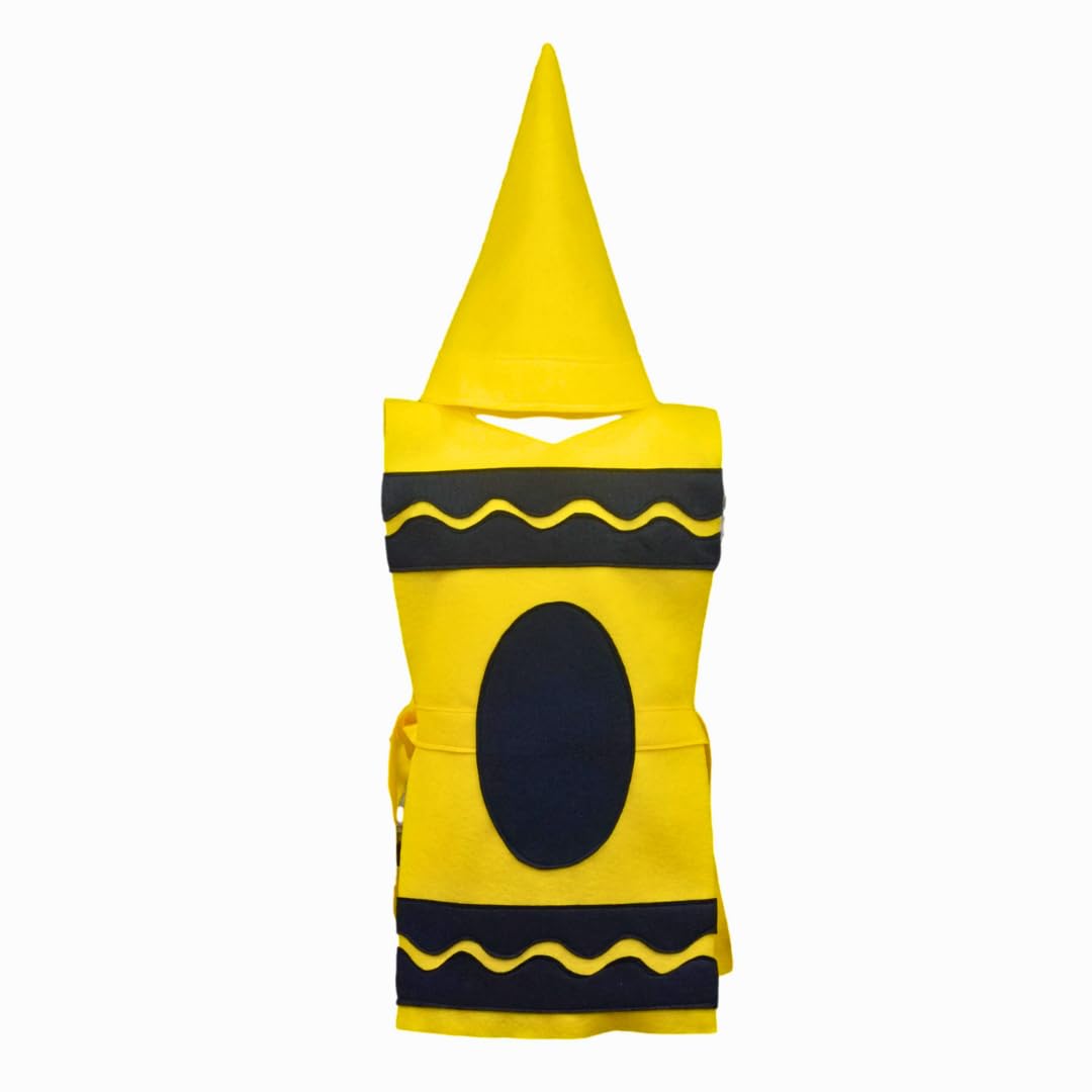 Yellow Crayon Costume Tunic and Hat for Babies to Adults