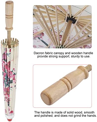 Handcrafted Oiled Tissue Umbrella with Wooden Handle 1