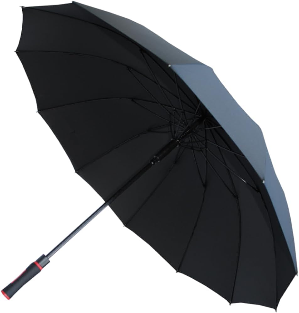12 Rib Windproof Heavy Duty Golf Umbrella for Men Women Black