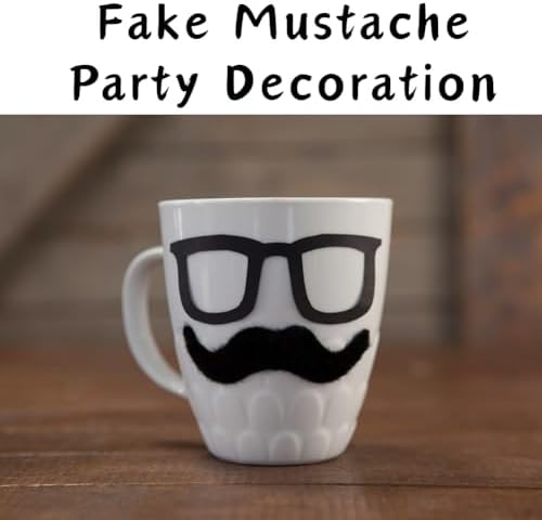 48 Pcs Fake Mustaches with 6 Styles for Halloween