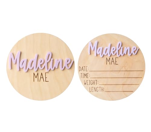 Personalized Newborn Announcement Sign - Double Sided