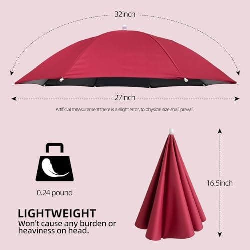 Rain Umbrella Hat for Women Men Lightweight and Comfortable
