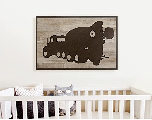 HowdyOwl Cement Truck Mixer Wall Art Decor