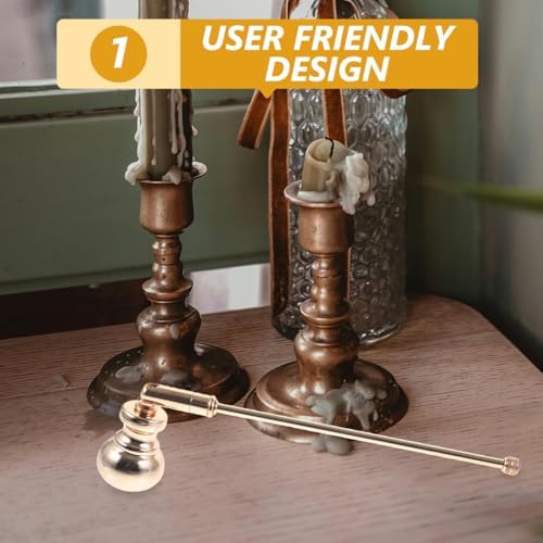 STOBAZA Candle Snuffer 98 Long Metal Candle Extinguisher Tool