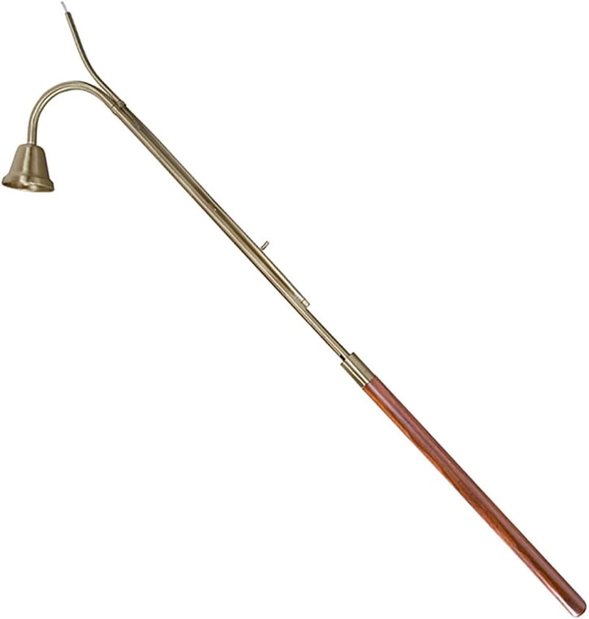 Trinity Church Supply Candlelighter with Bell Snuffer Brushed Brass Wood Handle 36 Inch