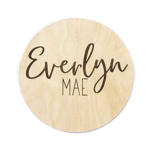Personalized Wooden Baby Birth Announcement Sign 1