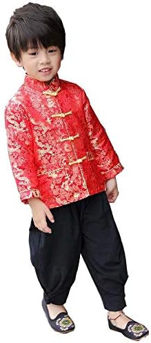 Little Boys Dragon Tang Coat Long Sleeve Boy Jacket
