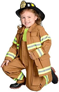 Aeromax Jr Fire Fighter Suit Tan Size 1214