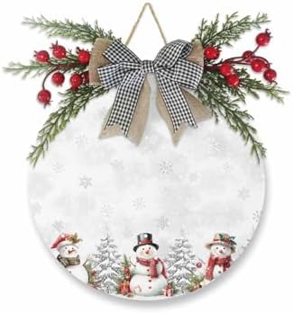 Welcome Sign for Front Door Christmas Decorations