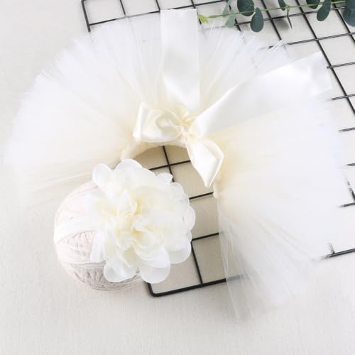 Vomdrok Newborn Baby Tutu Skirt Headband Set