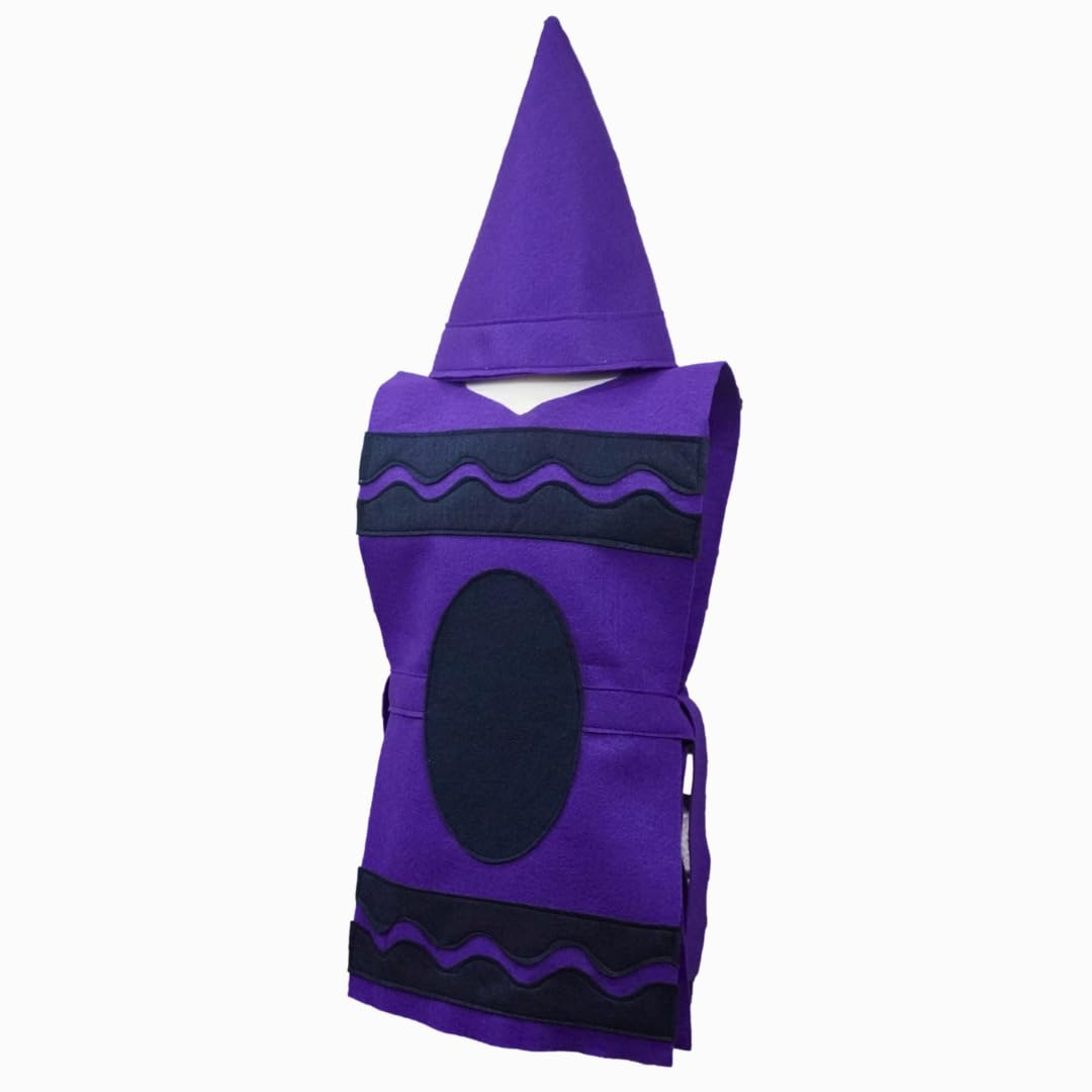 Crayon Costume Set Tunic and Hat Purple 1