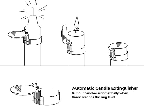 OLEEK 2Pcs Automatic Candle Snuffer Set