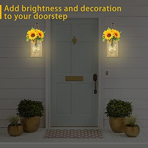 Kitchenexus Rustic Mason Jar Wall Sconces Set of Two