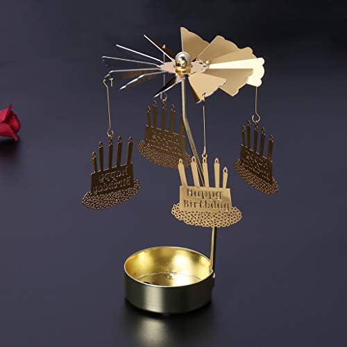 SOFEA Tea Light Candle Holder Snowman Spinning Carousel 1