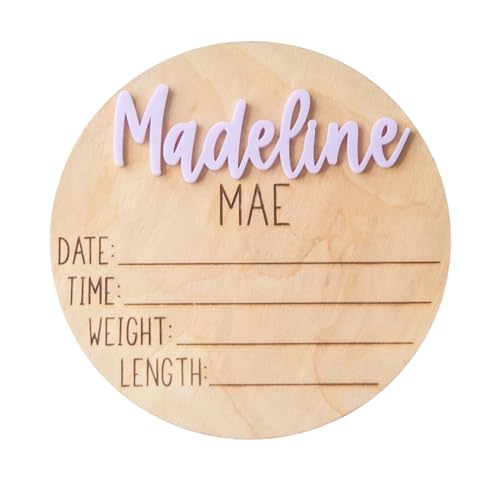 Personalized Newborn Announcement Sign - Double Sided