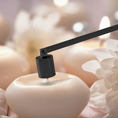 WRENYZK Candle Snuffer Extinguisher with Long Handle Black